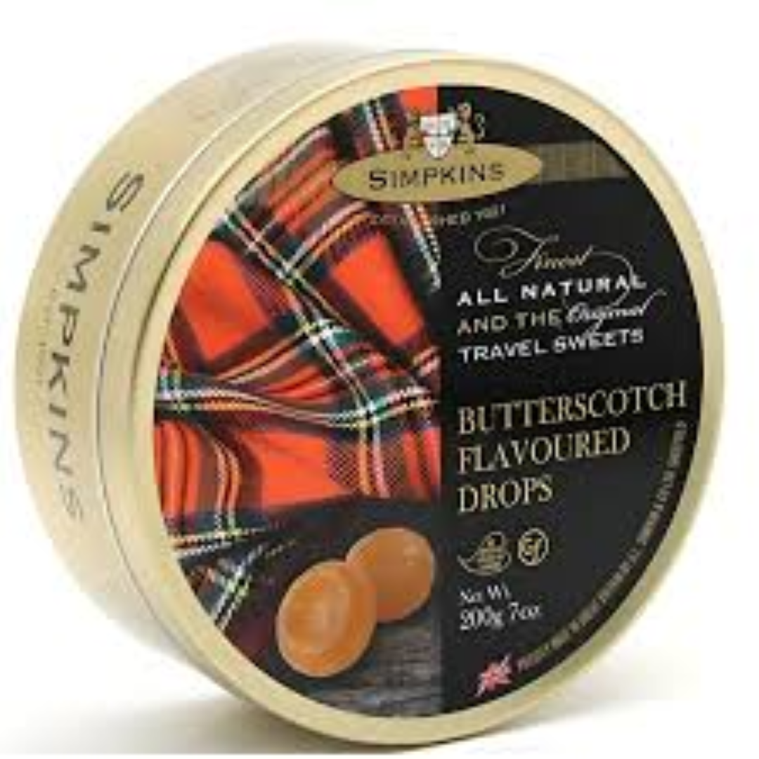SIMPKINS TRAVEL SWEETS BUTTERSCOTCH 200G